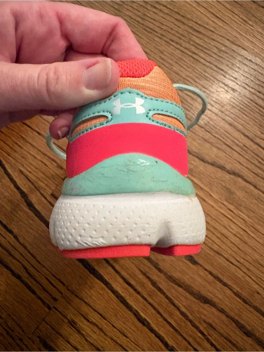 Under Armour Girl’s Coral and Mint Athletic Running Shoes